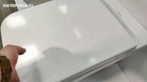 Подвесной безободковый унитаз Hansgrohe CreekTide Q HGSET001, крышка микролифт, белый