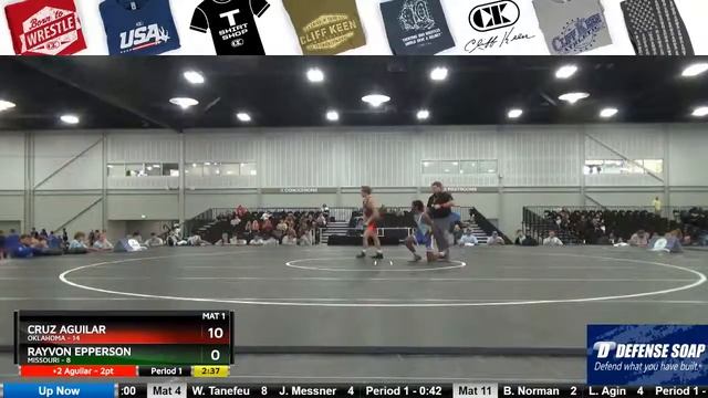 Mat 1 113 Cruz Aguilar Oklahoma Vs Rayvon Epperson Missouri смотреть онлайн