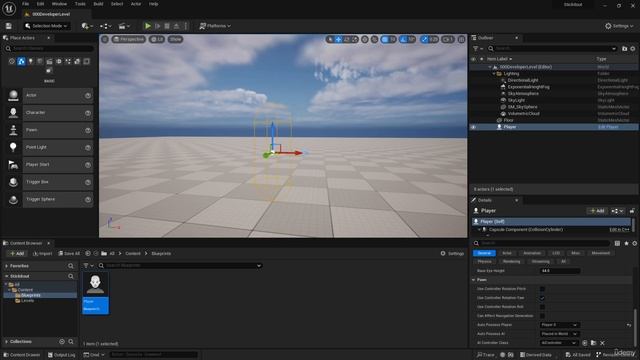 009. Create A Player Blueprint. Unreal Engine 5