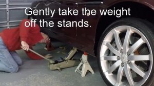 Lowering an Aston Martin DB9 Off Jack Stands