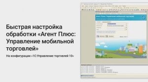 Быстрая настройка обработки «Агент Плюс: Управление мобильной торговлей» на «1С:УТ» редакции 10