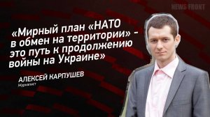 "Мирный план "НАТО в обмен на территории" - это путь к продолжению войны на Украине"