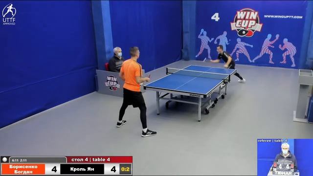 10:00 Борисенко Богдан 1-3 Кроль Ян стол 4 ЮГ-1 03.01.22 смотреть онлайн
