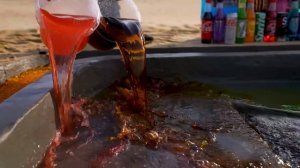 Как сделать логотип YouTube на песке из цемента! Радужные Орбизы, Кока-кола против Ментоса