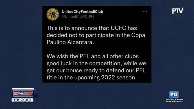 Umatras ang United City Football Club sa 2021 COPA Paulino Alcantara na magsisimula ngayong buwan смотреть онлайн