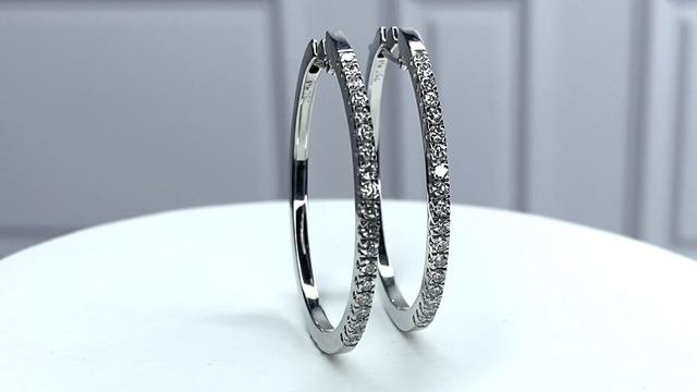 Золотые серьги с бриллиантами 750 пробы 0,50 Ct