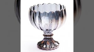 Ваза на ножке, 16-13 см, графит, стеклянная "Артикул 167577"