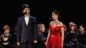 А.Пахмутова. Русский вальс. Асланбек Агкацев и Анастасия Булавкина. Сводный оркестр. 04.10.2023.