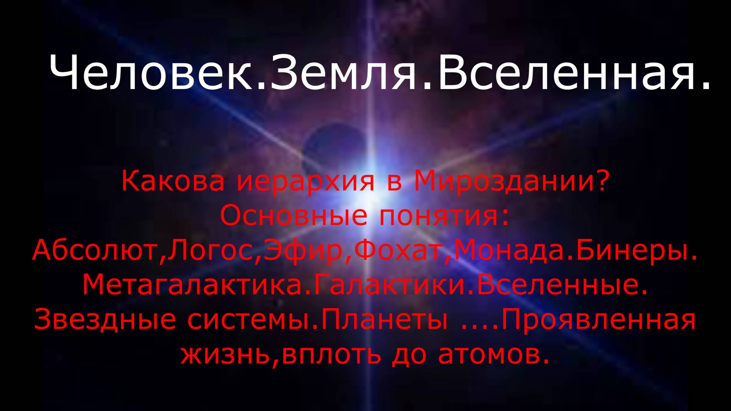 12. Абсолют, Логос, Фохат, Монада и Бинер. Основополагающие понятия Мироздания.