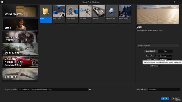 007. Create New Project. Unreal Engine 5