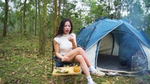 Красивая ДЕВУШКА в ТРОПИЧЕСКОМ ЛЕСУ | ВЫЖИВАНИЕ В ОДИНОЧНОМ КЕМПИНГЕ | Расслабляющий АСМР #6