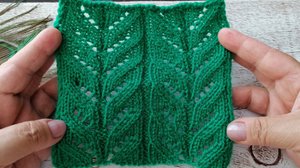 26// Ажурный узор спицами //Папоротник