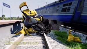 Giant & Small Cars vs Train ✅ BeamNG.Drive | GipsoCartoon