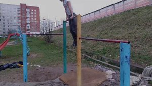 склёпка на турнике за минуту