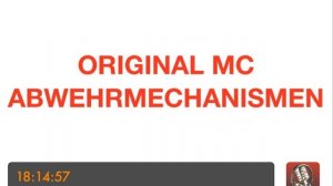 HP PSYCHOTHERAPIE AUSBILDUNG - Original MC - Abwehrmechanismen