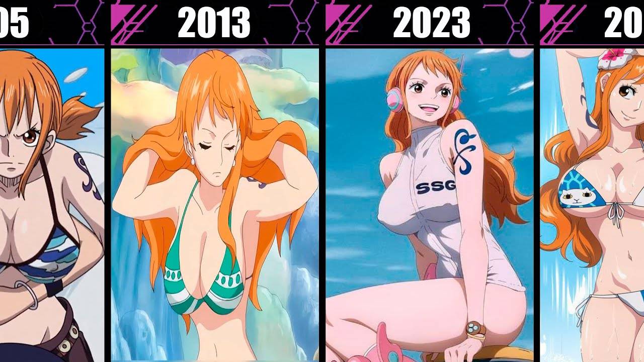 A Frame of Nami From Every Year in One Piece