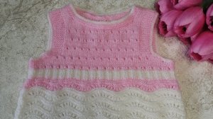 Детская туника спицами.