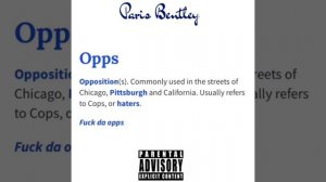 Opps - Paris Bentley