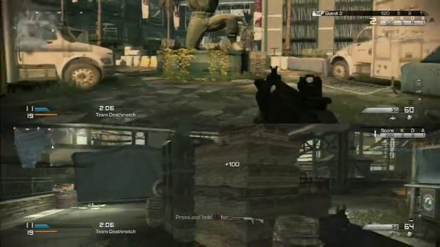 Call of Duty: Ghosts PS3 2 Player Split Screen Part 15 (Team Deathmatch, Bots, Strikezone) 2v10 смотреть онлайн