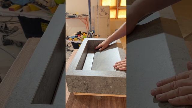 Готовая раковина из керамогранита!#раковинаизкерамогранита