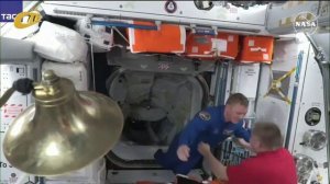 ВСТРЕЧА ПРИБЫВШИХ НА МКС КОСМОНАВТОВ ЭКИПАЖА CREW-9 АЛЕКСАНДРА ГОРБУНОВА И НИКА ХЕЙГА