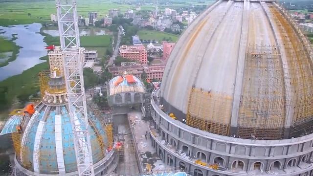 Вторая пробная установка чакры на купол крыла планетария