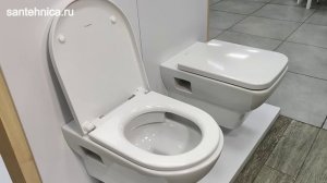 Подвесной безободковый унитаз Hansgrohe GladeLake S HGSET002, крышка микролифт, белый