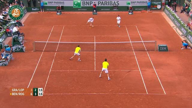 Benneteau/Roger Vasselin v Granollers / Lopez 2014 French Open men's double Final