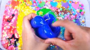 Slime Mixing -Rainbow Slime Mixing Random things into slime #ASMR #Satisfying #slimevideos