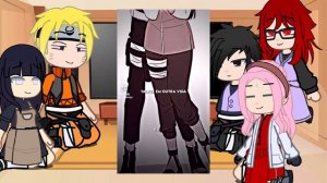 реакция Наруто ау на оригинал шипи СасуКарин НаруСаку ХинаКиба #anime #гача #наруто #сакура