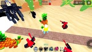 Играем с братом в туалет Файт в роблоксе