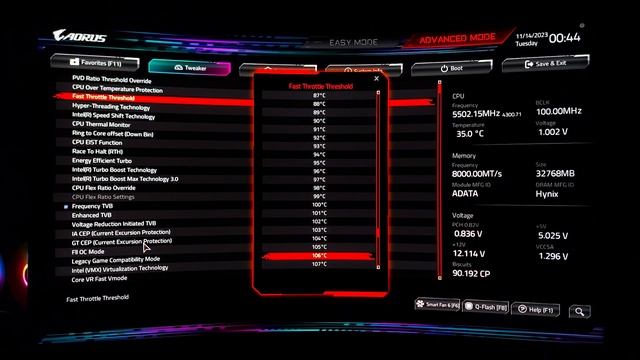 شرح Bios شركة Aorus الجديد باستخدام لوحة Z790 Aorus Master X