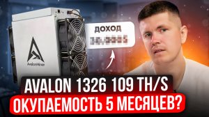 Avalon 1326 109 TH/s  | Окупаемость 5 месяцев?