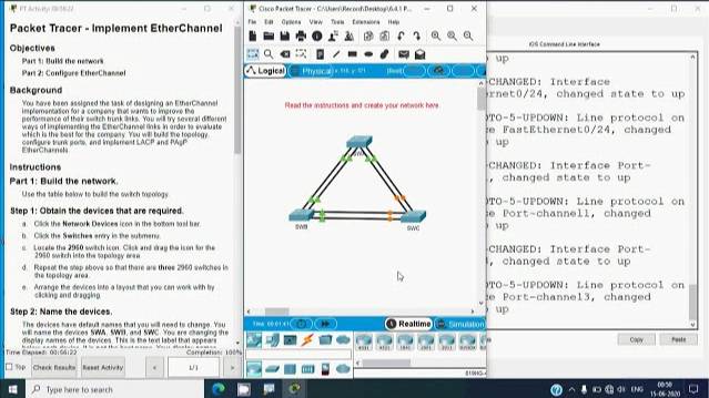 6.4.1 Packet Tracer - Implement Etherchannel смотреть онлайн
