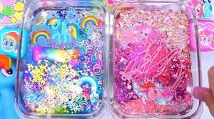 Slime Mixin Little Pony Slime Mixing Random Cute, shiny things into slime #ASMR #slimevideos#Rainbow