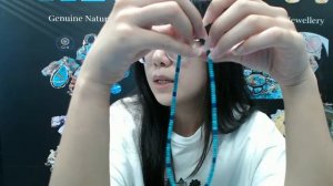 20241008-02 28.9g Natural turquoise and spiny oyster 16inch Simple atmosphere jewelry for Gift