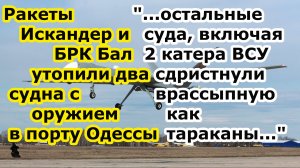 Ракеты Искандер и БРК Бал утопили два судна с оружием в порту Одессы один из них - сухогруз Optima