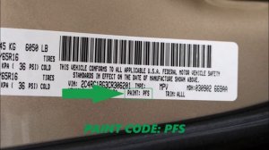 How To Find Your CHRYSLER Paint Code