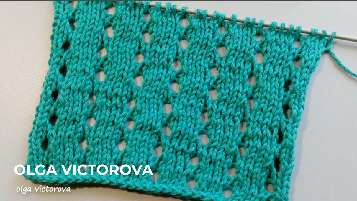 379 АЖУРНЫЙ УЗОР СПИЦАМИ Вязание спицами Узоры смотреть онлайн