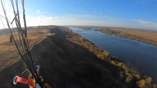 Красивые полёты на параплане осенью 2020 года на склоне Фатьяновка!