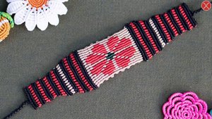 Macrame tutorial - The wild chrysanthemums bracelet - Hướng dẫn thắt vòng tay hoa cúc dại(1)