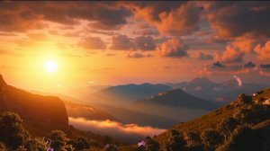 Горы, облака, туман. Таймлапс.