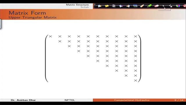 Lecture 24 : Numerical Method : Matrix Structure and Scilab