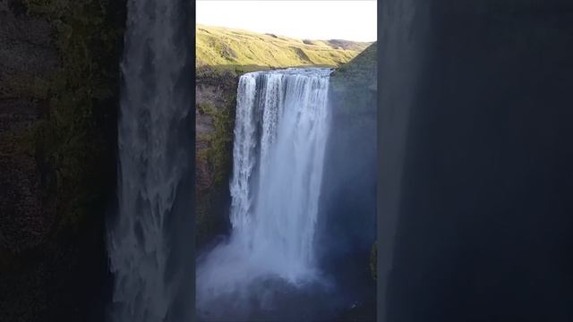 Водопад Скогафосс с высоты птичьего полета