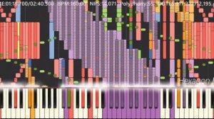 [Black MIDI/Synthesia + FFMpeg] Hampster Dance Black Very Insane Version | 12.1 Million Notes
