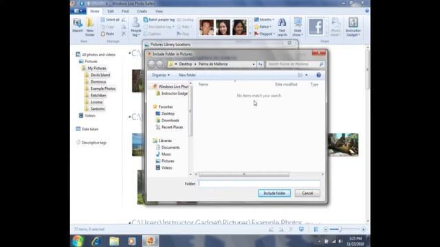Including Existing Folders in Photo Gallery