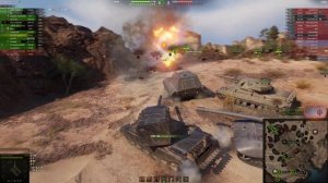 Мир Танков! FV 4005 наносит урон танку ИС-7 на 2000