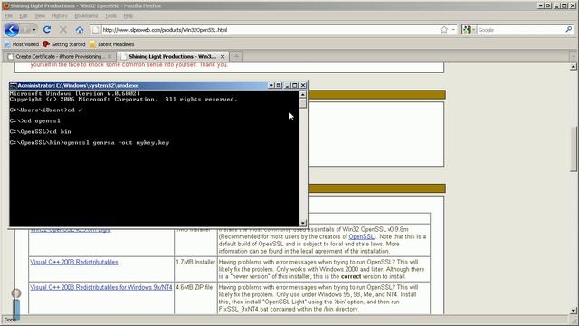 Create an iPhone Developer Certificate from Windows