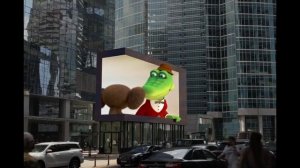 3D naked effect в Москва-Сити