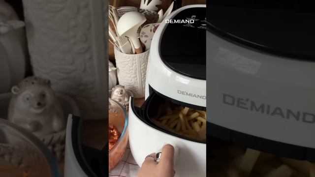 Быстрый ужин: картофель фри и курочка в маринаде в аэрогриле Demiand 🤤